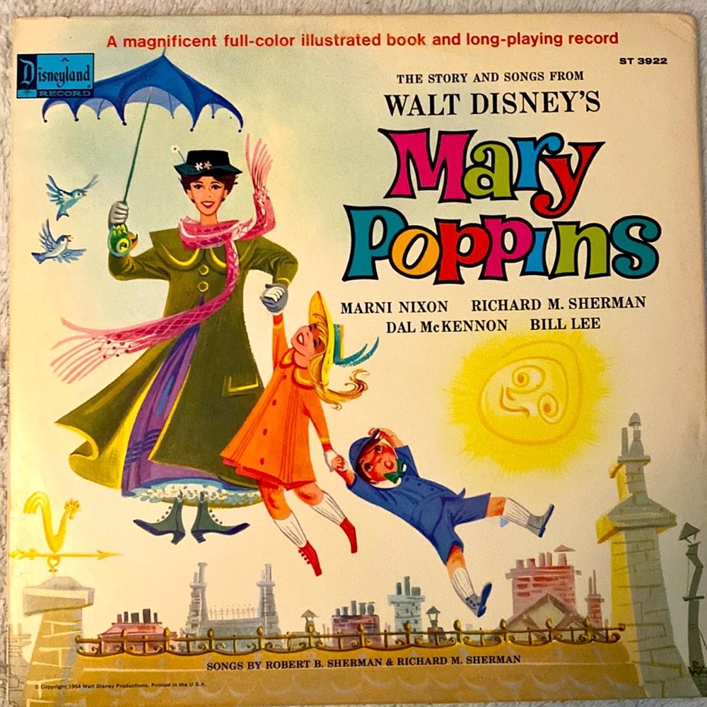 Vintage 1960’s Disneyland record of “Mary Poppins”